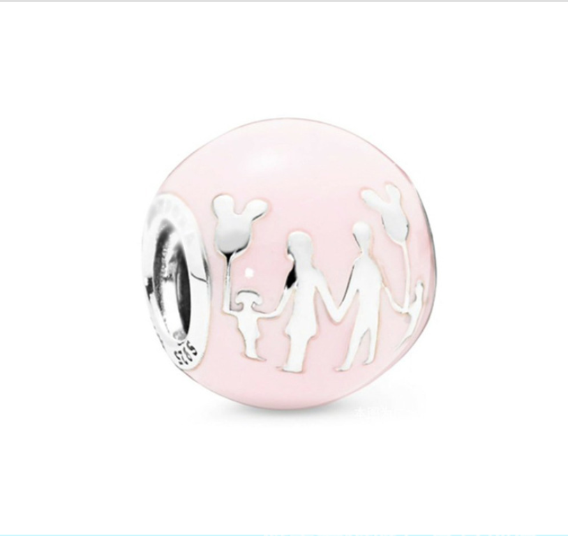 parks fantasyland castle pandora pink "family fun" charm