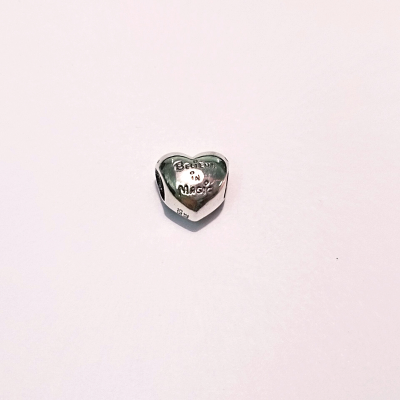 925 silver  minnie mickey mouse kiss kissing love believe in magic charm