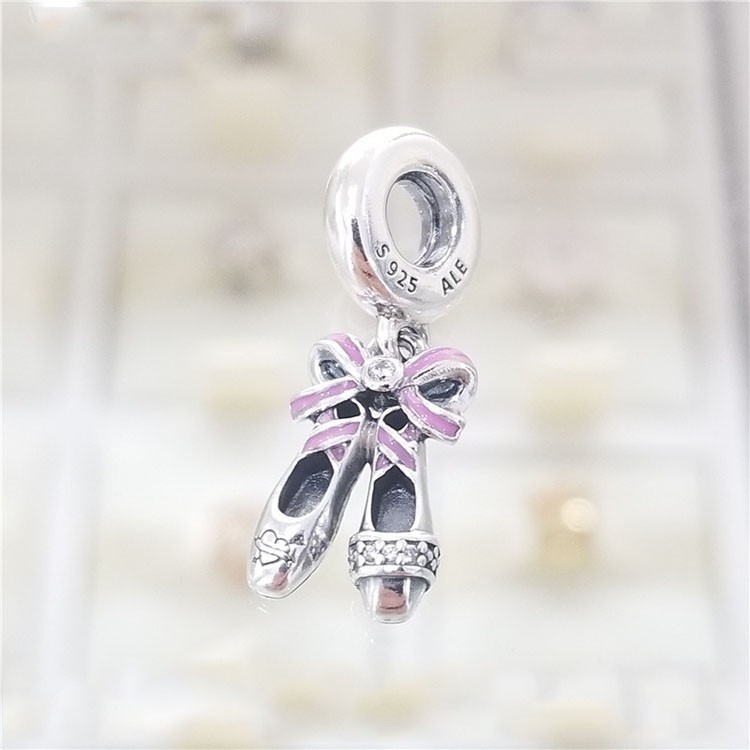 pandora pink ballerina shoes charm s925 ale