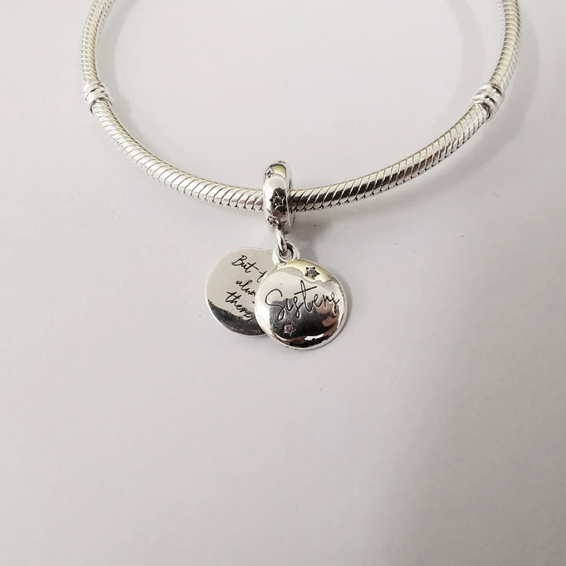 silver pandora forever sisters family love charm