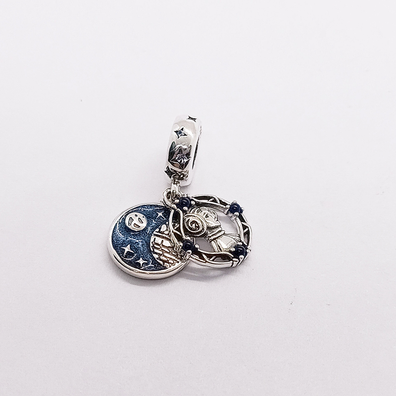 pandora x princess leia double charm pendant zirconia