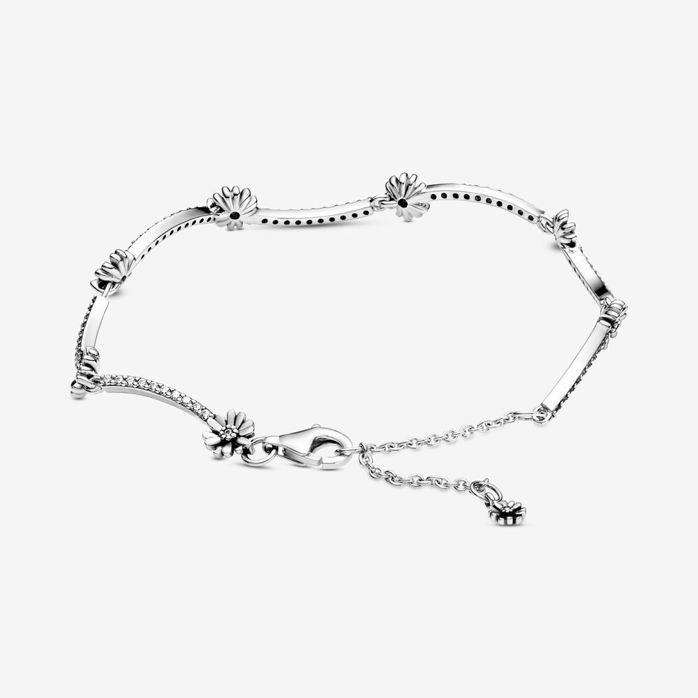 pandora sparkling daisy flower bracelet