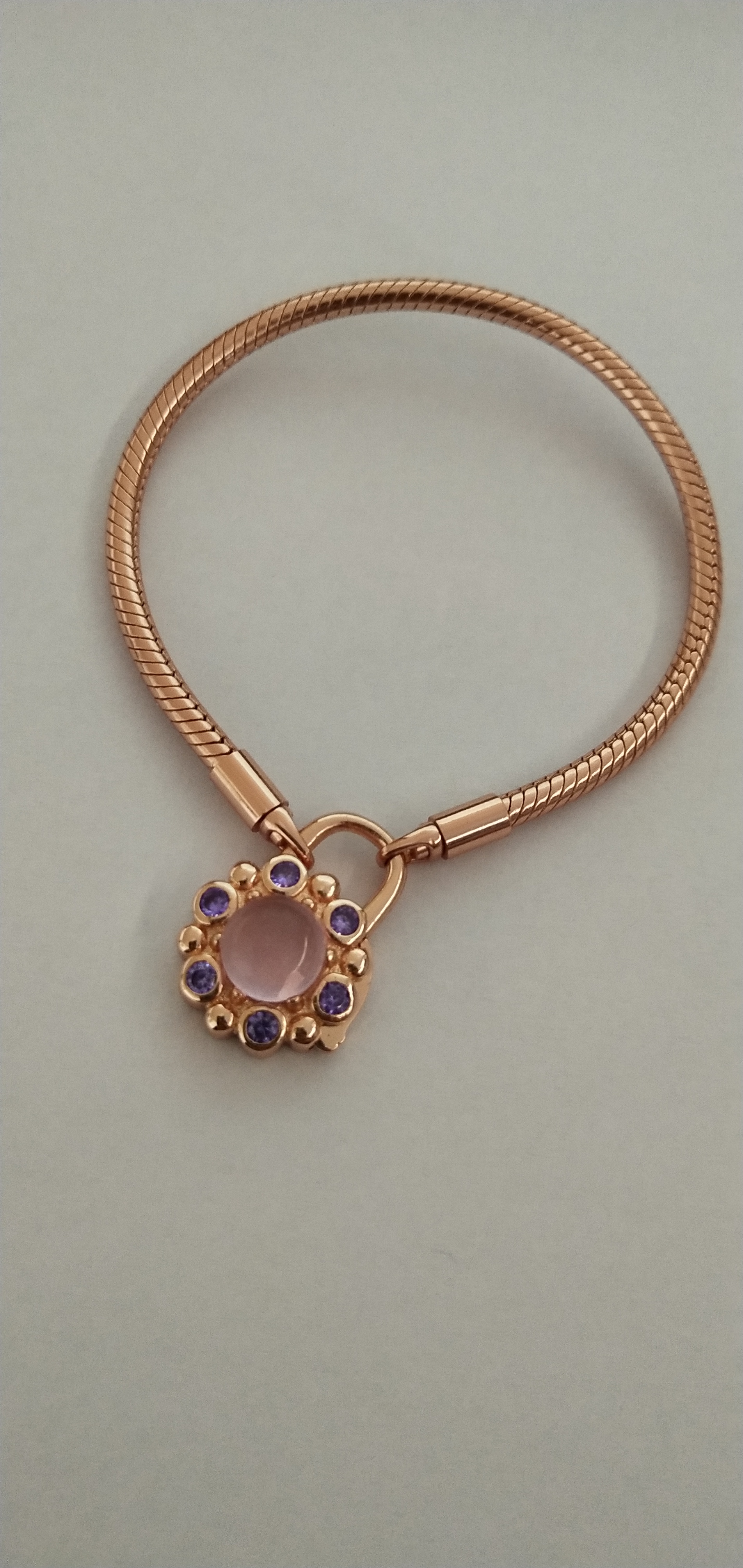 Pandora Rose Gold Radiance Padlock Bracelet