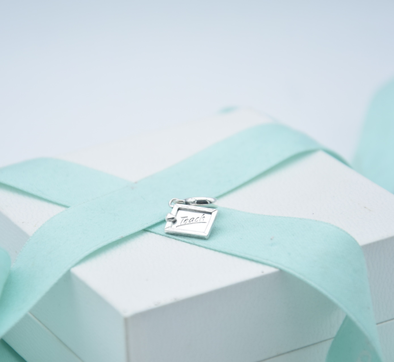 silver pandora teach with love teacher charm s925