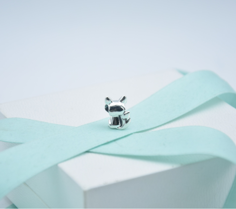 pandora blue-eyed fox charm pandora charm