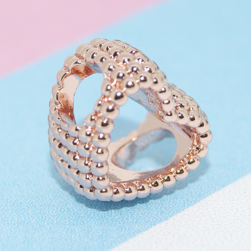 pandora rose gold beaded open heart charm