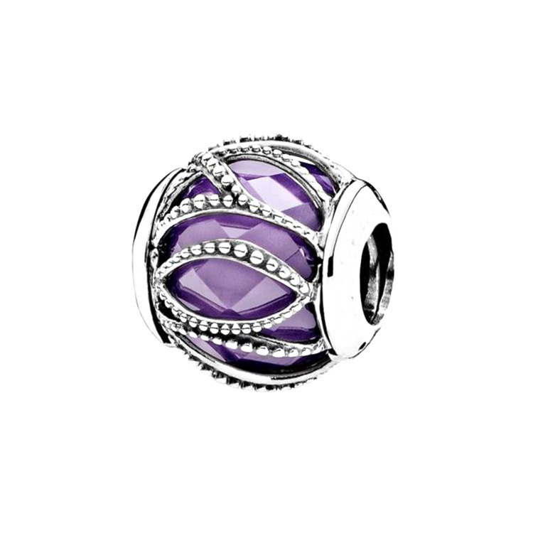 Pandora Purple Intertwining Radiance Charm Silver S925 ALE