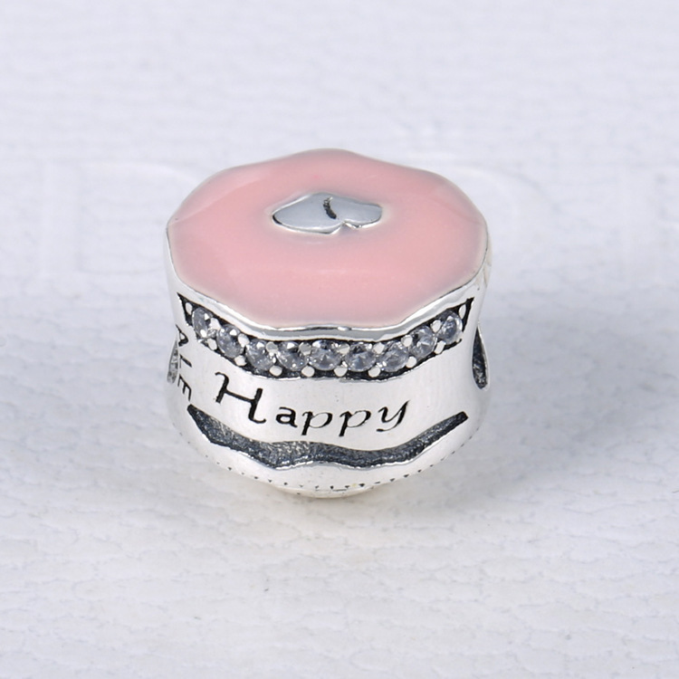 pandora pave happy birthday cake charm s925 ale sterling silver with pouch