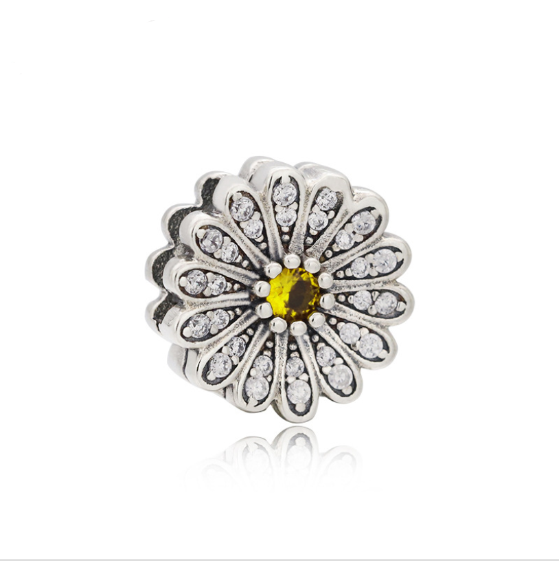 pandora reflexions sparkling daisy flower clip charm