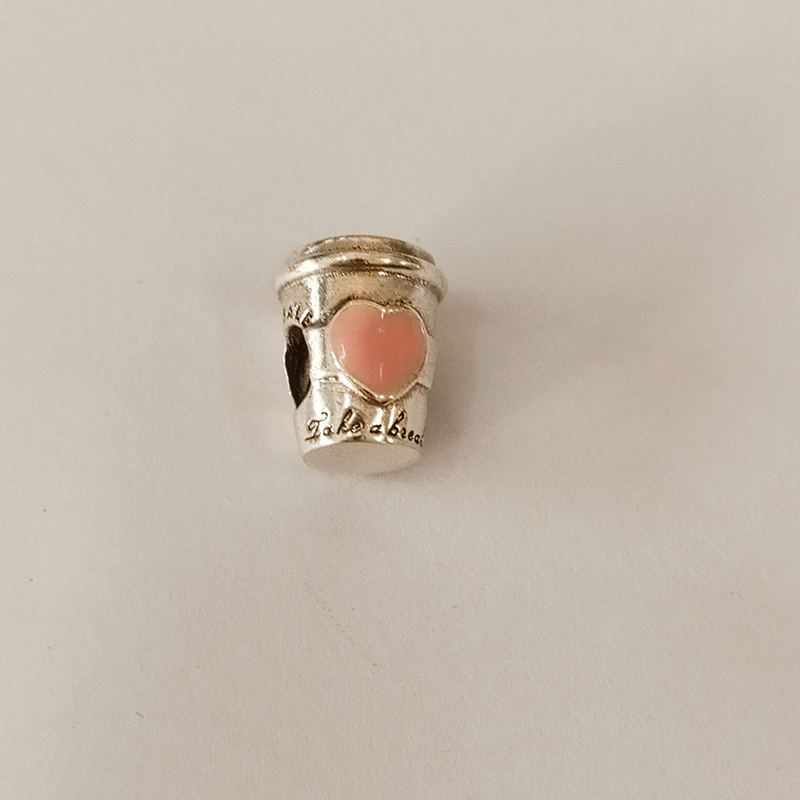 Silver PANDORA Drink To Go Coffee Cup Charm