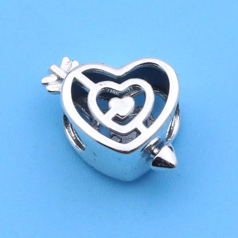 pandora openwork heart labyrinth & arrow charm
