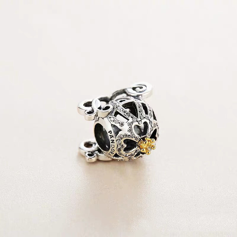 Cinderella Pumpkin Charm Bead Pandora Silver