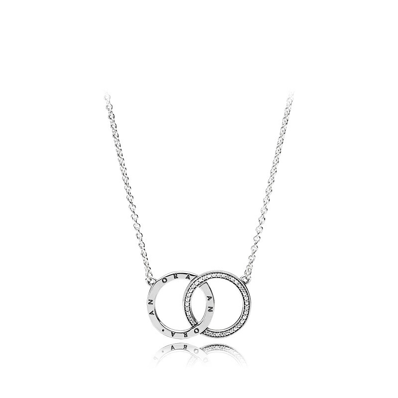 pandora silver circles necklace  45cm s925 ale gift