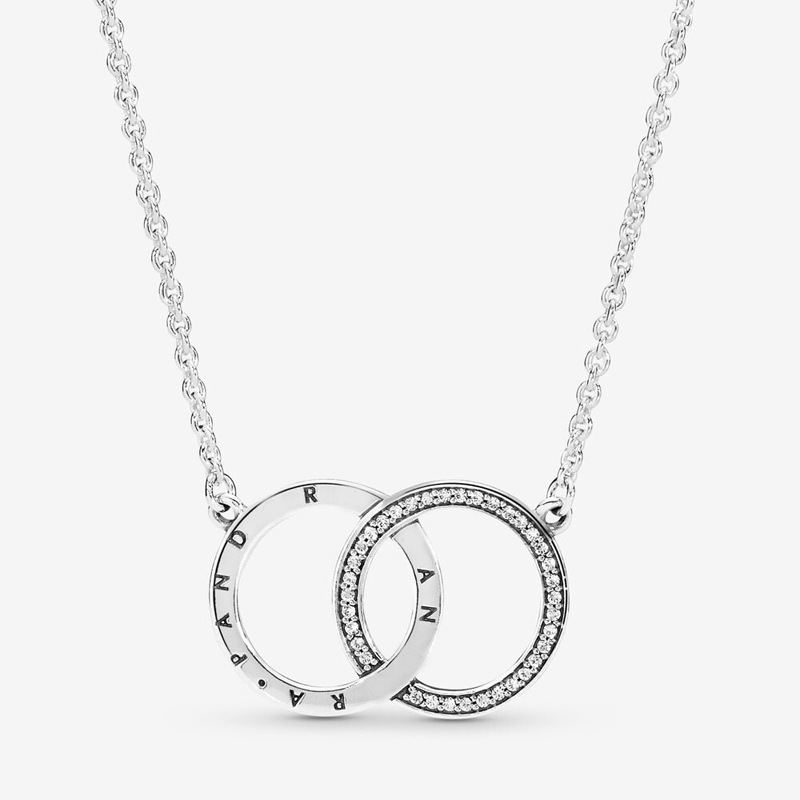 pandora silver circles necklace  45cm s925 ale gift