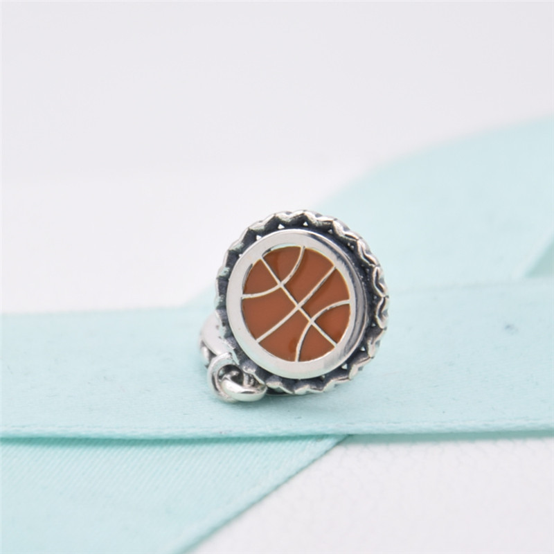 pandora basketball dangle mixed enamel charm