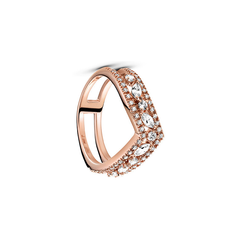 silver pandora sparkling marquise double wishbone ring gift
