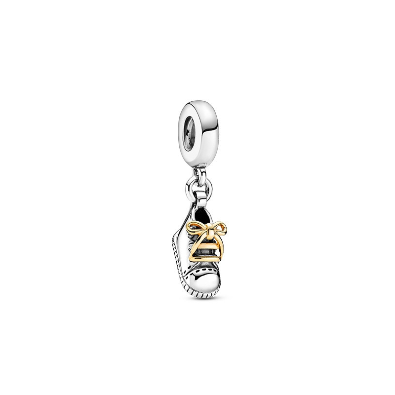 pandora charms silver and gold baby bootie/shoe