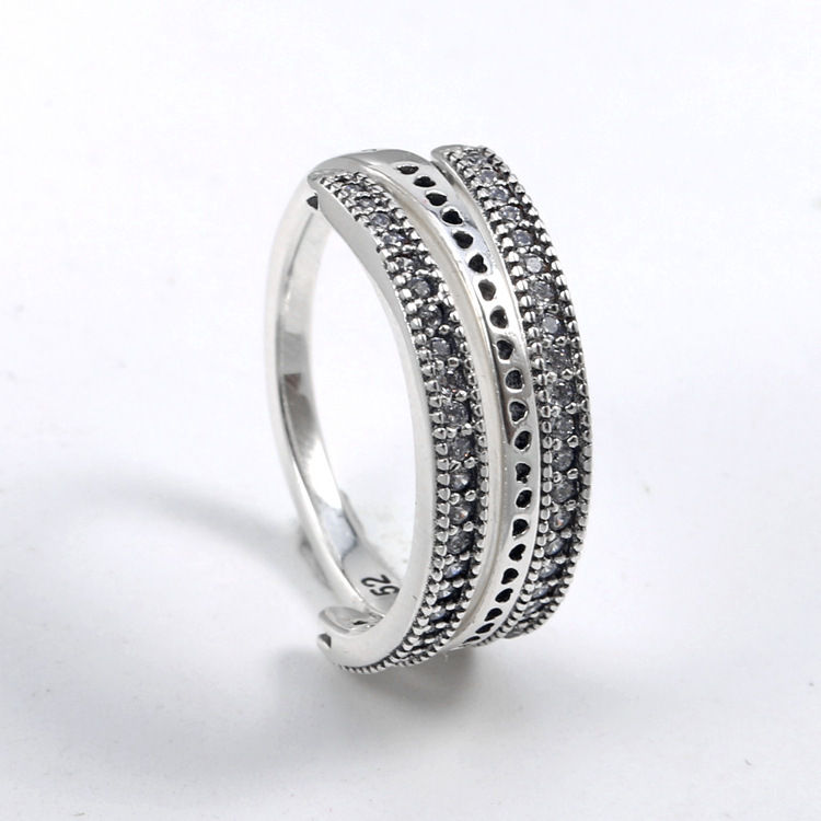 PANDORA FLIPPING HEARTS OF PANDORA RING S925 ALE STERLING SILVER