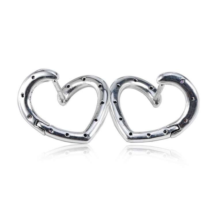 pandora rose gold bright hearts hoop earrings ale s925