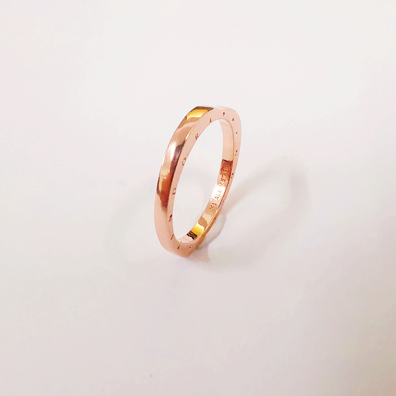 Heart-Shaped Pandora Logo rose gold Ring