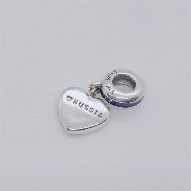 pandora, france heart flag pendant charm, paris, travel, trip New Zealand Spain Italy Germany Russia