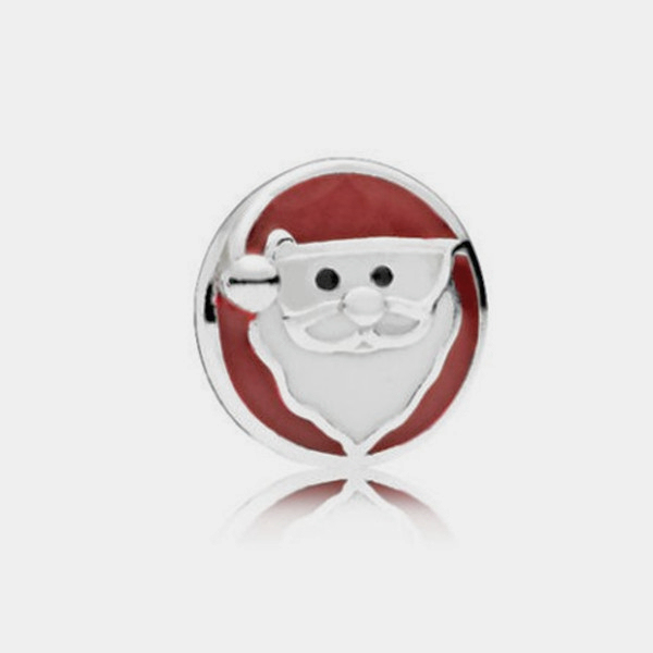 pandora tiny petite locket red santa head elements xmas charm silver