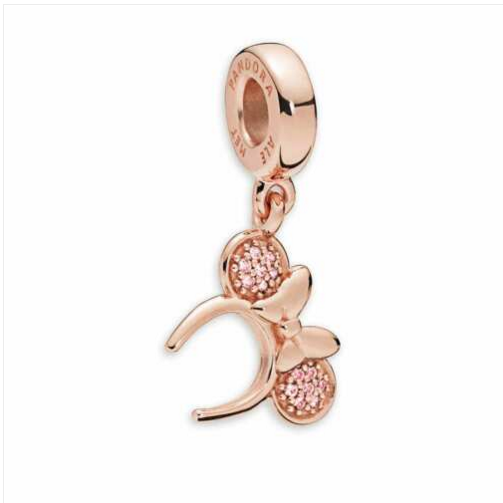 Pandora Parks Rose Gold Minnie Headband Pendant Charm