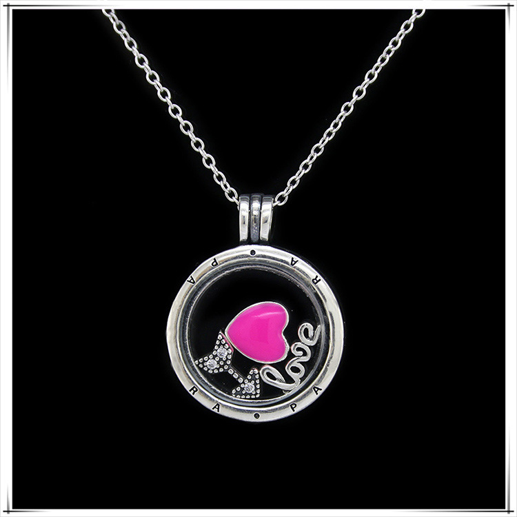 pandora floating locket necklace & love feelings petites locket charms s925 ale