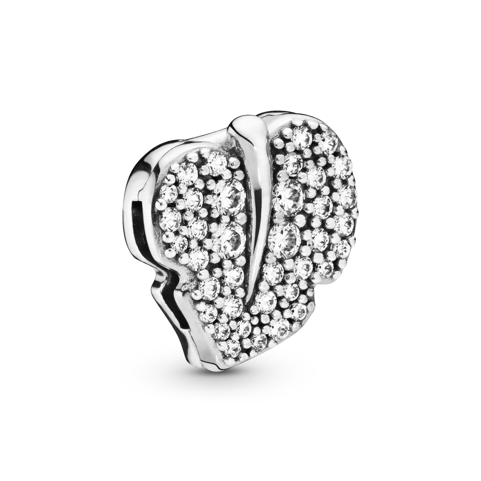 pandora reflexions sparkling leaf clip charm s925 ale