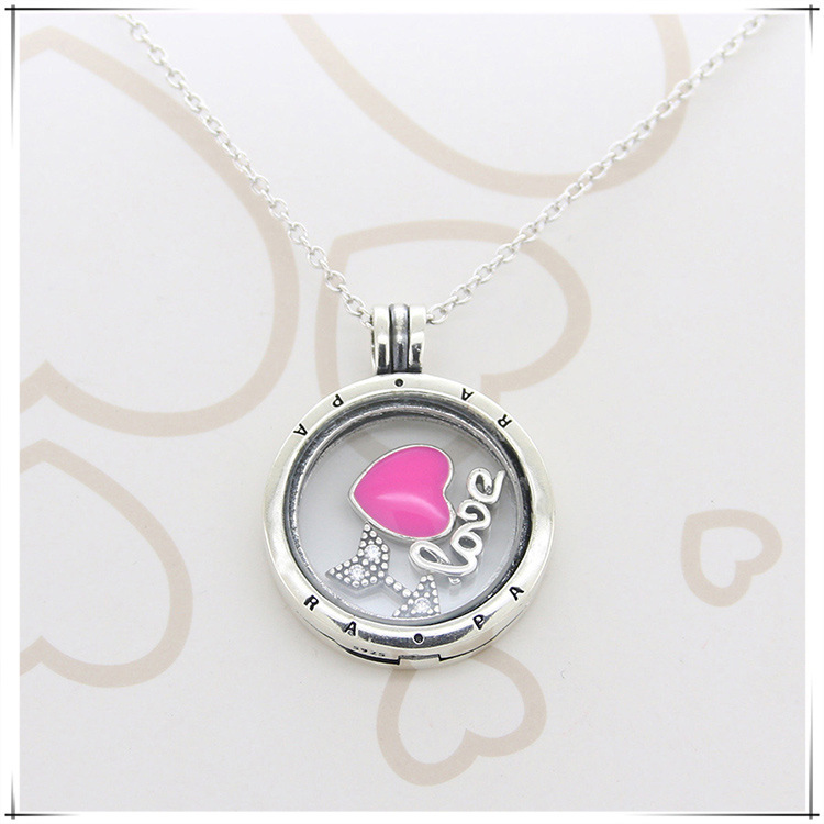 pandora floating locket necklace & love feelings petites locket charms s925 ale