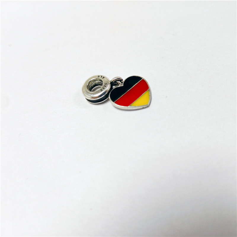 pandora, france heart flag pendant charm, paris, travel, trip New Zealand Spain Italy Germany Russia