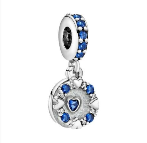 pandora blue sparkling hearts dangle charm new with gift pouch uk