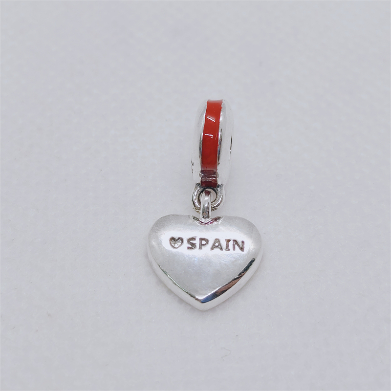 pandora, france heart flag pendant charm, paris, travel, trip New Zealand Spain Italy Germany Russia