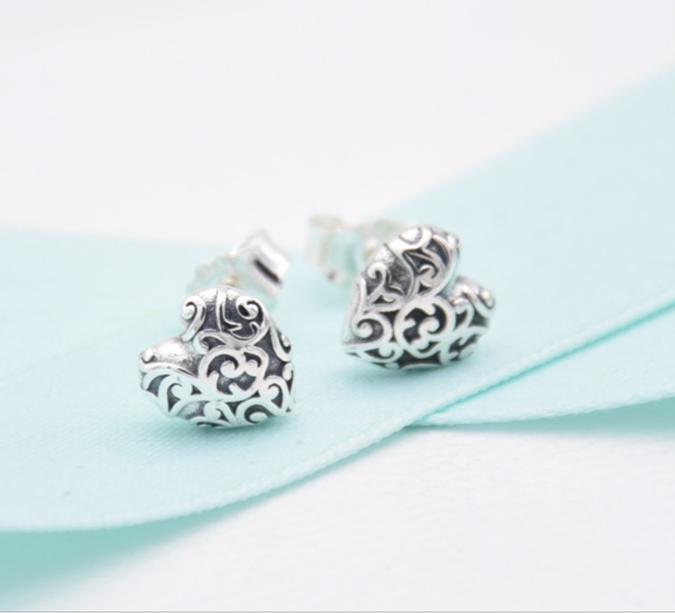 pandora women's stud earrings 925 sterling silver