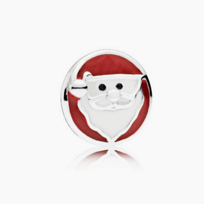 pandora tiny petite locket red santa head elements xmas charm silver