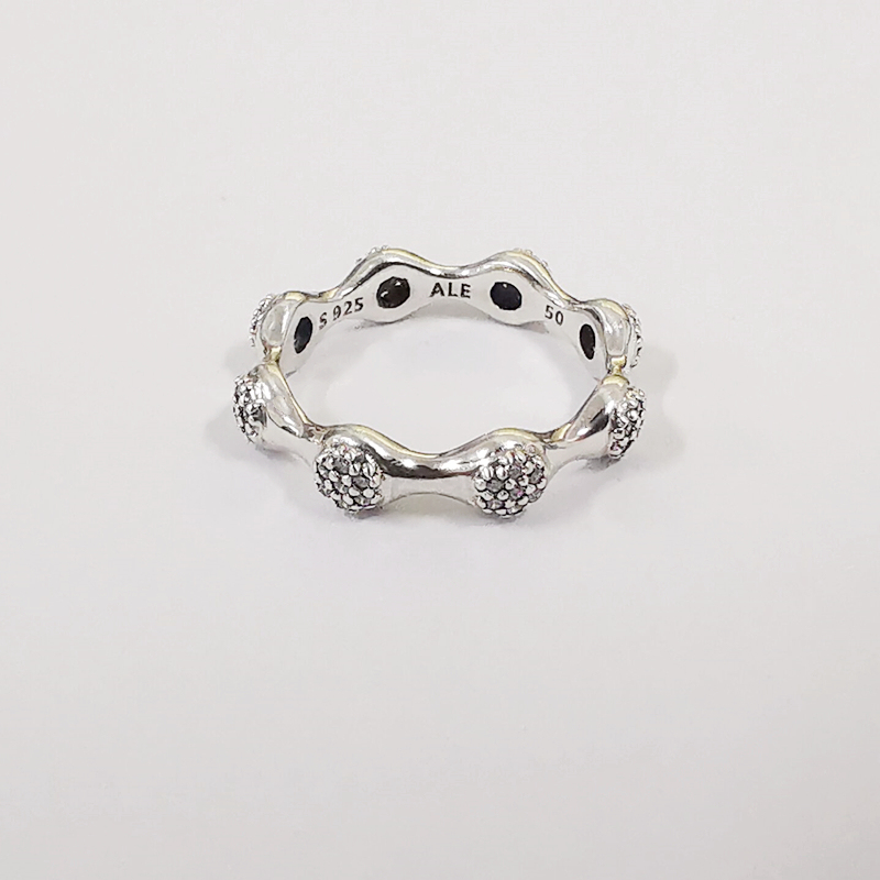 PANDORA Sparkling Pavé Modern Love Pod Ring SILVER