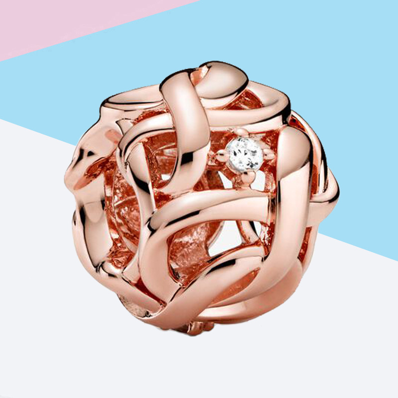 pandora rose gold ale r openwork woven infinity charm