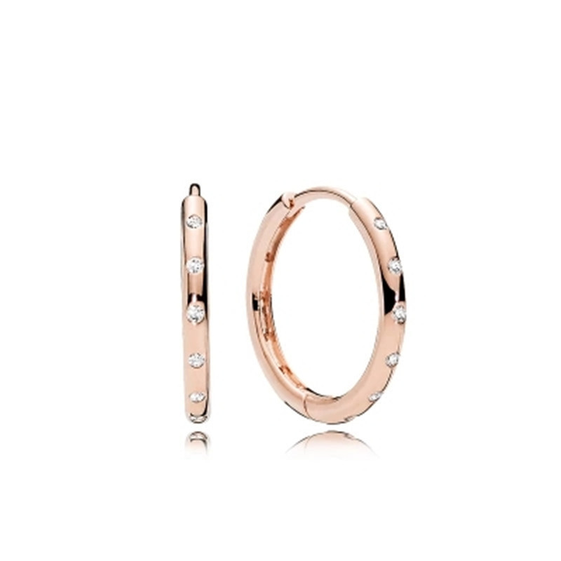 pandora rose droplets hoop earrings