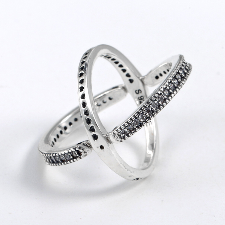 PANDORA FLIPPING HEARTS OF PANDORA RING S925 ALE STERLING SILVER