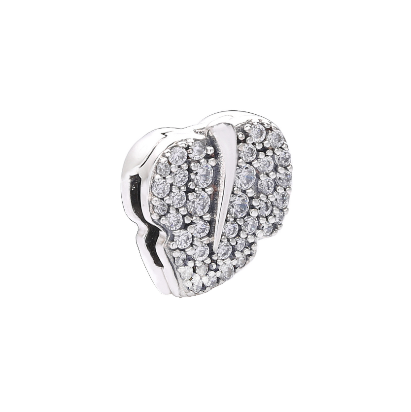 pandora reflexions sparkling leaf clip charm s925 ale