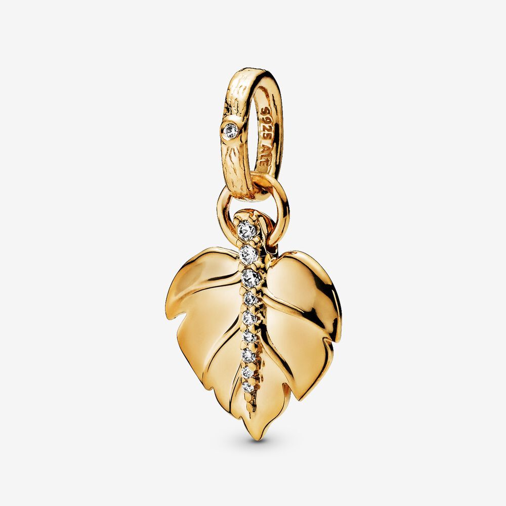 pandora shining leaf pendant s925 ale