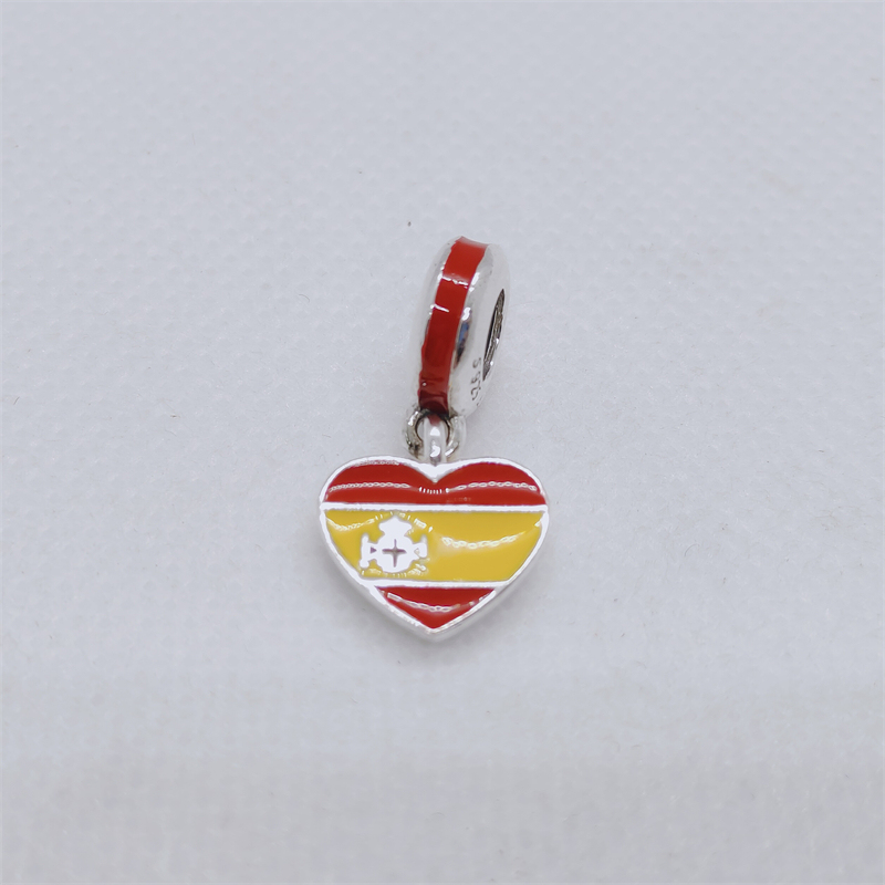 pandora, france heart flag pendant charm, paris, travel, trip New Zealand Spain Italy Germany Russia