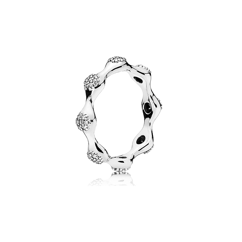 PANDORA Sparkling Pavé Modern Love Pod Ring SILVER