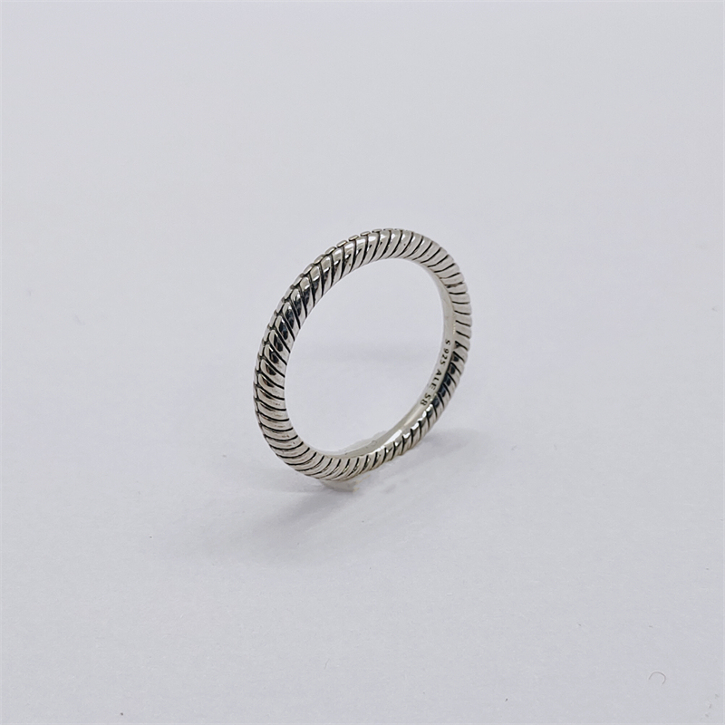 2020  autumn 925 silver ring pave snake chain pattern ring crown