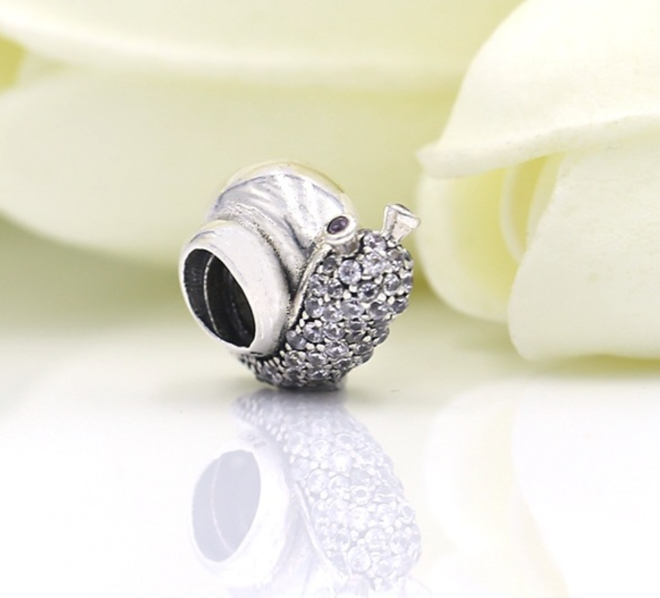 pandora sparkling snail charm s925 ale