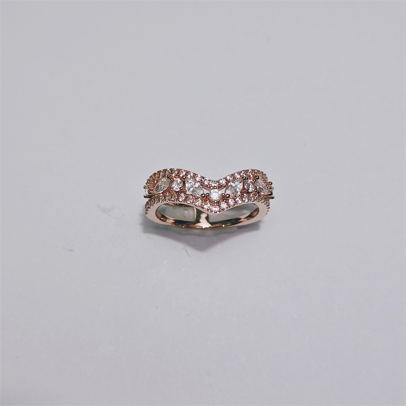 silver pandora sparkling marquise double wishbone ring gift