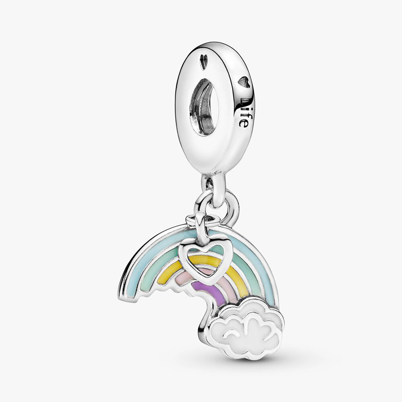 pandora s925 ale silver rainbow necklace