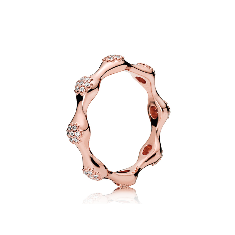 PANDORA Sparkling Pavé Modern Love Pod Ring ROSE