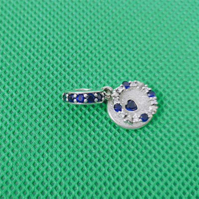 pandora blue sparkling hearts dangle charm new with gift pouch uk