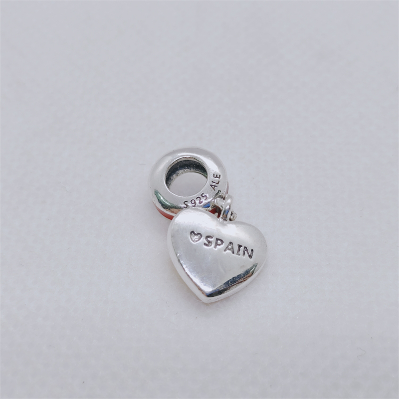 pandora, france heart flag pendant charm, paris, travel, trip New Zealand Spain Italy Germany Russia